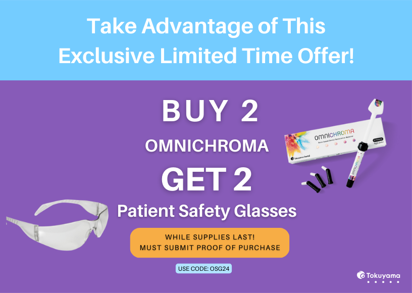 Buy 2 OMNICHROMA Refills, Get 2 Patient Safety Glasses Offer